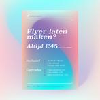 Flyer Ontwerp altijd 45 euro excl. btw, Nieuw, Ophalen