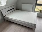 Tweepersoonsbed 140x200 met lattenbodem en matras, Ophalen, Wit, Tweepersoons, 140 cm