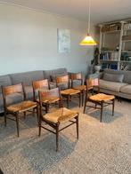 Vintage Teakhouten mid century Stoelen, Deens Design, Huis en Inrichting, Ophalen, Gebruikt, Bruin, Vijf, Zes of meer stoelen