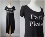 Catwalk Junkie - leuke zomerjurk zwart paris please maat XS, Kleding | Dames, Jurken, Verzenden, Zwart, Zo goed als nieuw, Catwalk Junkie