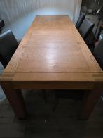 Eikenhouten Tafel met Vlamtekeningen, Huis en Inrichting, Tafels | Eettafels, Gebruikt, Eikenhout, 200 cm of meer, Vijf personen of meer
