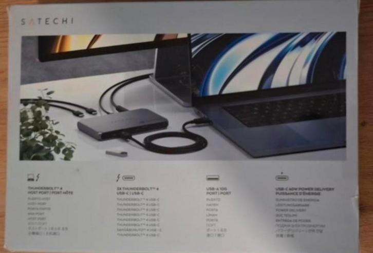 Satechi Thunderbolt 4 Dock/Hub - Zonder verpakking., Computers en Software, Dockingstations, Zo goed als nieuw, Docking station