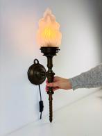 Fakkel met vlamvormige glazen kap, Ophalen of Verzenden