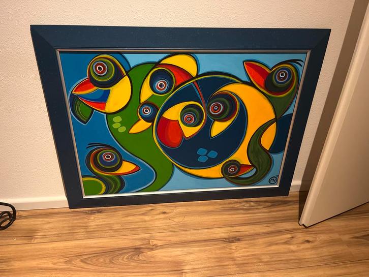 Mendel Houtman - Siedietammenties - Prachtig Schilderij, Antiek en Kunst, Kunst | Schilderijen | Klassiek, Ophalen