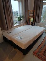 Boxspring bed 140 x 200 cm incl. matras, Ophalen, Gebruikt, Zwart, Tweepersoons