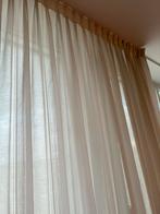 4 delen vitrage zgan beige / creme, Ophalen of Verzenden, Zo goed als nieuw, Wit, 200 cm of meer