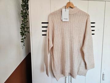 Selected Femme trui merino wol maat M nieuw beige wit creme beschikbaar voor biedingen