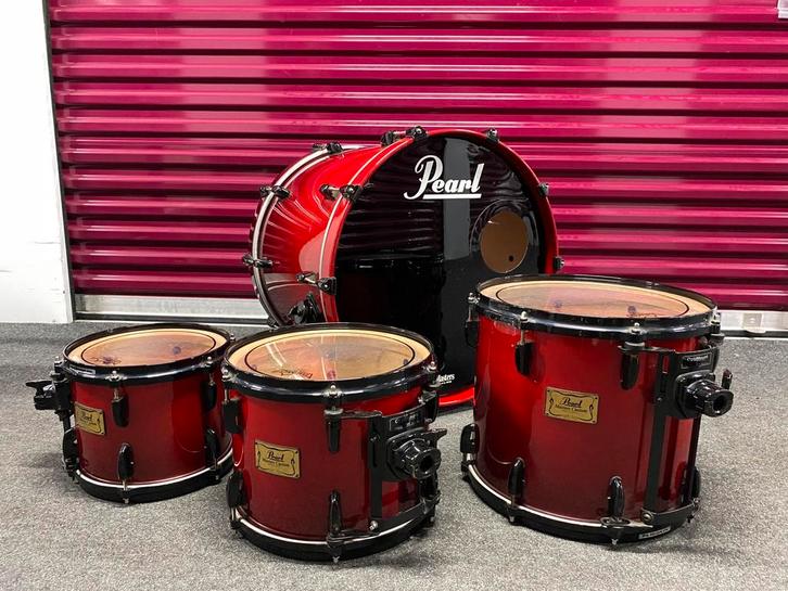 Pearl Masters custom shellset 22,10,12,14” Cranberry fade, Muziek en Instrumenten, Instrumenten | Onderdelen, Gebruikt, Drums of Percussie