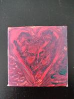 Mini Schilderij - Hart - 7x7 cm, Antiek en Kunst, Ophalen of Verzenden