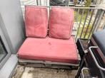 Palletbank met kussens, Tuin en Terras, Ophalen, Gebruikt, Hout