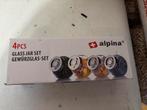 Alpina glazen potjes 4 delig, Ophalen of Verzenden, Nieuw