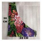 Lapje katoen - offcut - bloemerige print, Blauw, 120 cm of meer, Nieuw, Ophalen of Verzenden