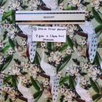 Stenzo katoen tricot witte pauwen coupon, 120 cm of meer, Nieuw, Ophalen of Verzenden, Katoen