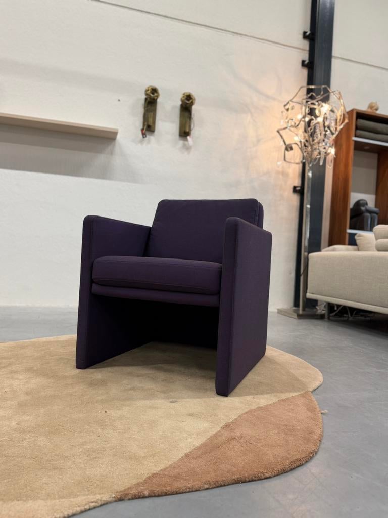 Showmodel Rolf Benz Ego Fauteuil paars stof Design stoel, Huis en Inrichting, Nieuw, 75 tot 100 cm, Ophalen of Verzenden, Stof