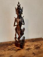 Balinese goddin met vogels  balinees houtsnijwerk, Antiek en Kunst, Ophalen of Verzenden