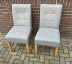 2 Eetkamer stoelen van Woood, Huis en Inrichting, Stoelen, Ophalen, Gebruikt, Twee, Stof