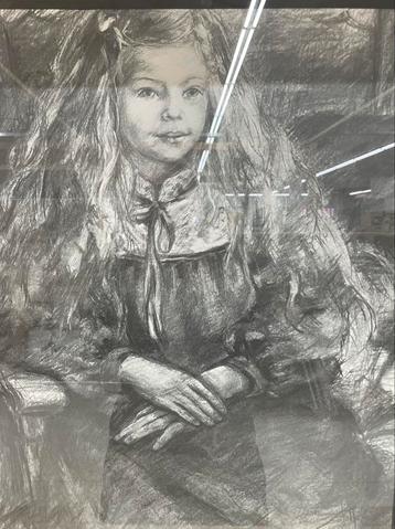 Tekening van een jong meisje beschikbaar voor biedingen