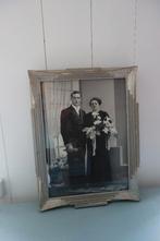 Prachtige antieke jaren 20 Ard deco zilverkleurige fotolijst, Ophalen of Verzenden