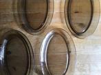4 rookglas ovale borden., Huis en Inrichting, Keuken | Servies, Ophalen of Verzenden, Overige stijlen, Kop(pen) en/of Schotel(s)