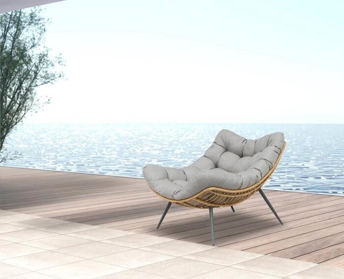 Sens-Line - Elise Relaxfauteuil - Bruin - Wicker, Tuin en Terras, Tuinmeubel-accessoires, Nieuw, Ophalen of Verzenden