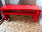 Ikea Lack Rood hoogglans salon tafel met wieltjes, Ophalen, 50 tot 100 cm, Zo goed als nieuw, Minder dan 100 cm