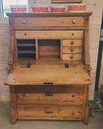Oude Grenen Secretaire Kast, Huis en Inrichting, Ophalen, Gebruikt, Antiek