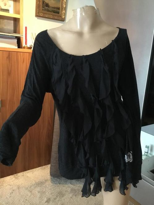 NOLITA top met STRASS L origineel VISCOSE & WOL, Kleding | Dames, T-shirts, Zo goed als nieuw, Maat 42/44 (L), Zwart, Lange mouw