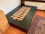 NORDLI bed (bedframe) met opberglades, antraciet 140x200 cm, Huis en Inrichting, Slaapkamer | Bedden, Ophalen, Overige materialen