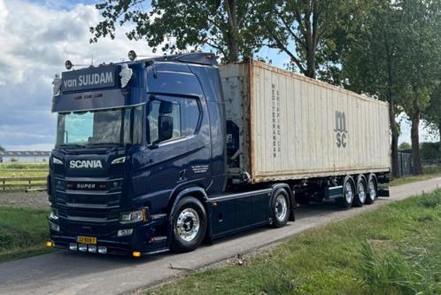WSI SCANIA  R HIGHLINE CR 20 H 4X2 + 40 FT REEFER V SUIJDAM, Hobby en Vrije tijd, Modelauto's | 1:50, Nieuw, Bus of Vrachtwagen