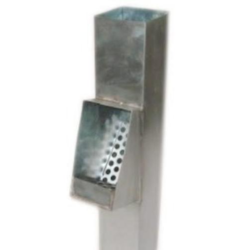Zinken Bladvanger voor een vierkante regenpijp 80x80mm, Doe-het-zelf en Verbouw, Buizen en Afvoer, Nieuw, Afvoer, Zink, Minder dan 2 meter