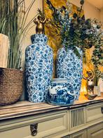2 XXL vazen Delfts blauw Chinese vaas dekselvaas groot, Ophalen
