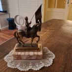 Koperen  Replica van Jeanne d Arc op Paard  Marmeren Voet, Ophalen of Verzenden