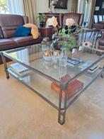 Luxe glazen salontafel, Huis en Inrichting, Tafels | Salontafels, Ophalen, Zo goed als nieuw, Minder dan 50 cm, Rechthoekig