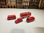 4x brandweer auto voertuigen N spoor trein 1:160, Hobby en Vrije tijd, Modeltreinen | N-Spoor, Ophalen of Verzenden, Zo goed als nieuw