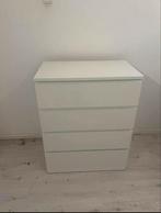 Malm Ladekast Hoogglans Wit 80x100, Huis en Inrichting, Zo goed als nieuw, 3 of 4 laden, Minder dan 100 cm, 25 tot 50 cm
