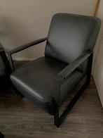 Mooie zwarte leren stoel van Eijerkamp, Huis en Inrichting, Fauteuils, Ophalen, Zo goed als nieuw, 50 tot 75 cm, Leer