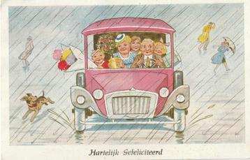 AUTO FAMILIE UIT 1950 MOOIE KAART KH209 beschikbaar voor biedingen