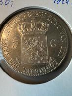 3 gulden 1824 U, Postzegels en Munten, Munten | Nederland, Zilver, Koning Willem I, Losse munt, Overige waardes