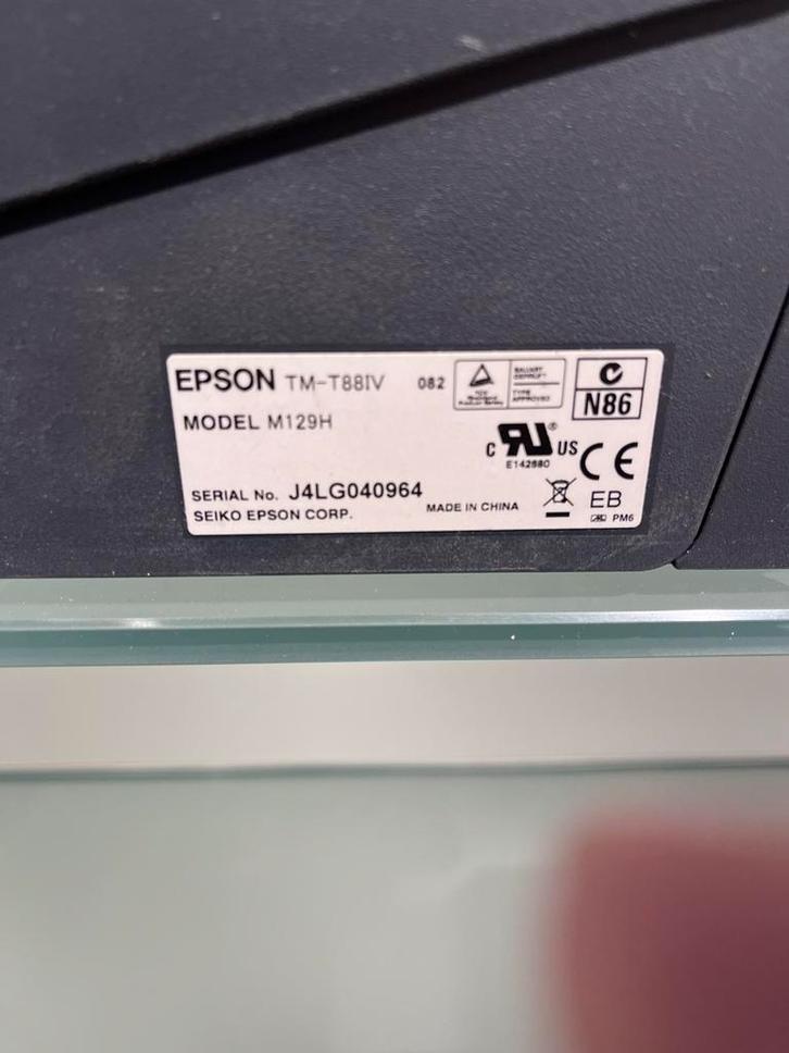 Epson TM-T88IV Thermische Bonprinter - M129H, Computers en Software, Printers, Gebruikt, Ophalen of Verzenden