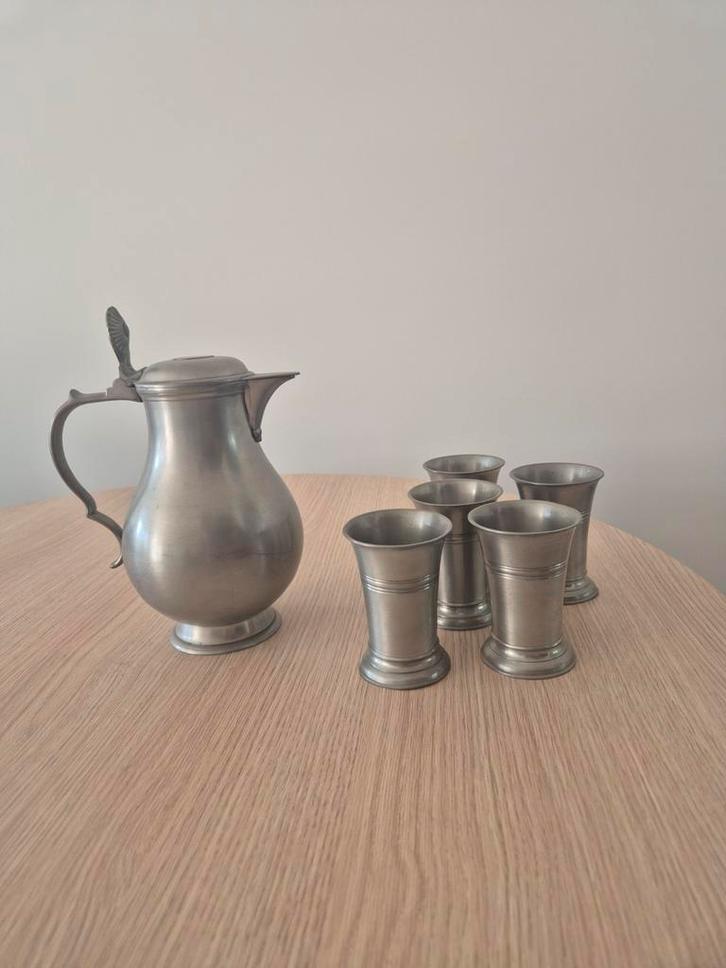 Vintage Tinnen Kannenset, Antiek en Kunst, Antiek | Tin, Ophalen