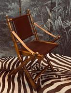 CAMPAIGN OFFICIERSSTOEL LEER KLAPSTOEL BOLSENA EICHHOLTZ, Ophalen, Bruin, Leer, Zo goed als nieuw