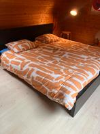2 persoons Ikea Malm bed, Huis en Inrichting, Slaapkamer | Bedden, Ophalen, Zwart, Tweepersoons, 180 cm