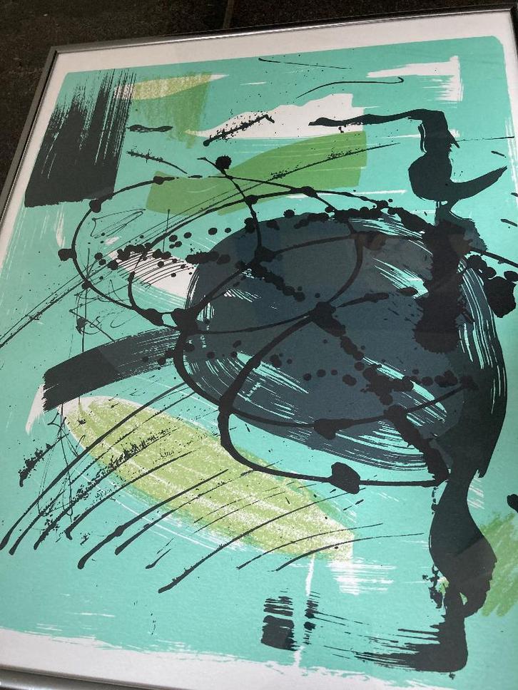 Veit Hofmann zeefdruk kunstenaar uit Dresden, Antiek en Kunst, Kunst | Schilderijen | Abstract, Ophalen of Verzenden