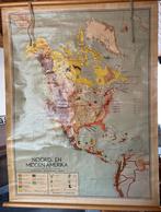 Schoolplaat Noord- en Midden-Amerika, Boeken, Landkaart, 1800 tot 2000, Wereld, Ophalen