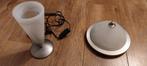 Schemerlamp en plafonnière mat gewolkt glas, Huis en Inrichting, Ophalen of Verzenden, Gebruikt