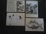 6 vintage ansichtkaarten, Ophalen of Verzenden, Voor 1920, Ongelopen, Overige thema's