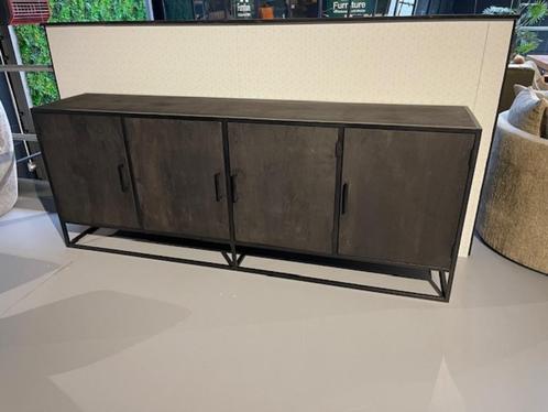 Dressoir 220cm mango zwart metaal Hoge kwaliteit super prijs, Huis en Inrichting, Kasten | Ladekasten, Nieuw, Minder dan 100 cm