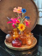 Compleet dienblad fleurig met vaasjes en zijde boeket, Huis en Inrichting, Woonaccessoires | Dienbladen, Ophalen, Zo goed als nieuw