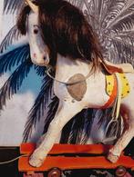 Vintage Antiek paarden figuur van papier mache en houd 1890, Antiek en Kunst, Antiek | Speelgoed, Ophalen of Verzenden