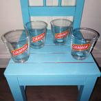 Coebergh glazen met rood logo 4 stuks, Ophalen, Glas of Glazen, Gebruikt, Glas